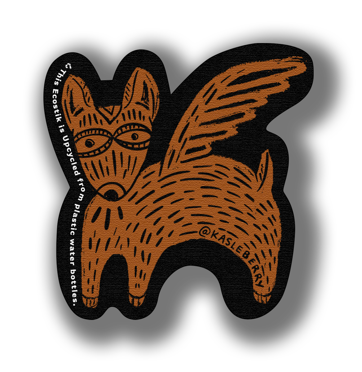 3" x 3" Winged Doggy EcoStiks Patches