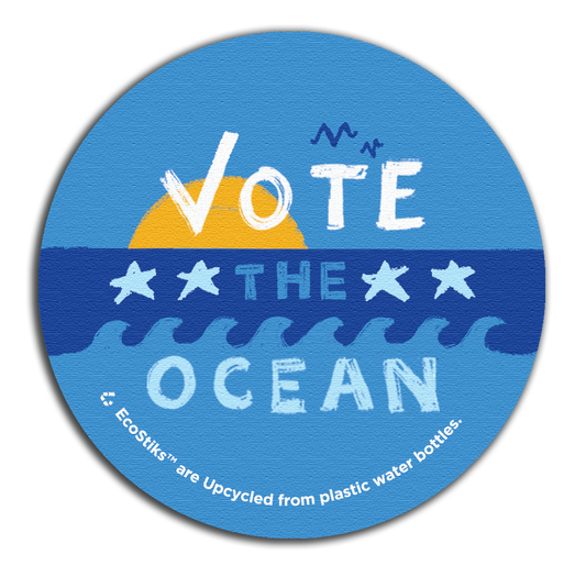 3" x 3 " Vote the Ocean EcoStiks Patches